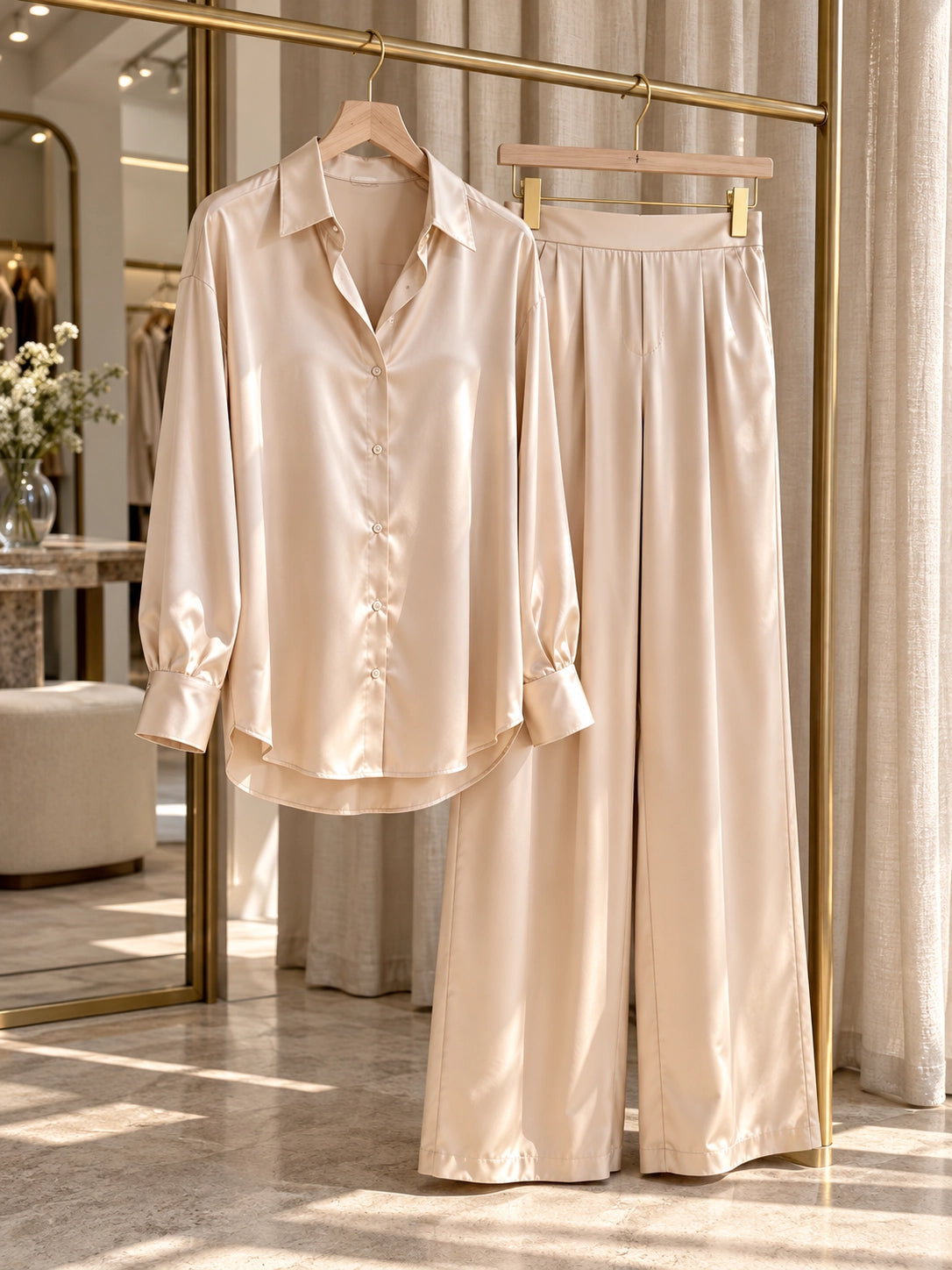Relaxed Mulberry Silk Pajama Set | Handmade Silk Lounge Set for Sleep, Home & Casual Wear
